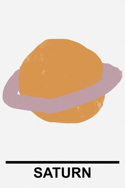 Saturn by Mambo Art Studio metal wall art