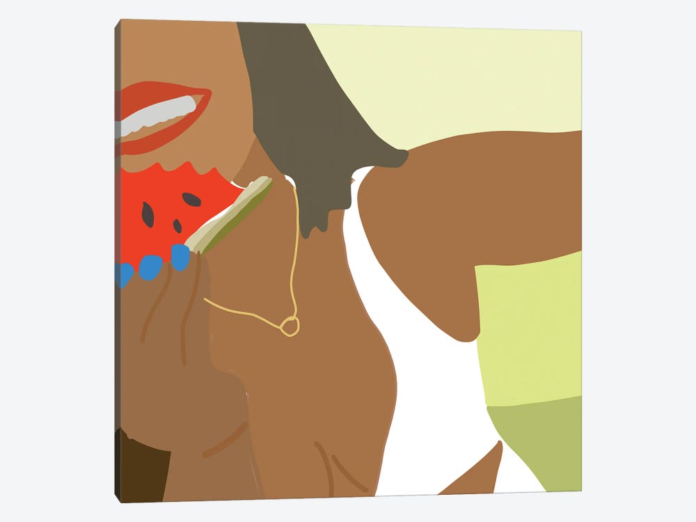 Summer Girl by Mambo Art Studio 1-piece Canvas Print