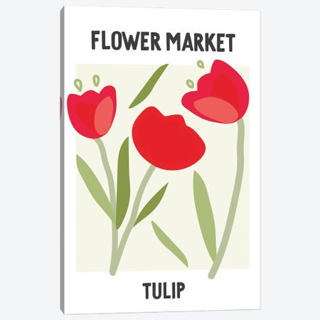 Flower Market Poster Tulip Canvas Print #MSD244} by Mambo Art Studio Canvas Print