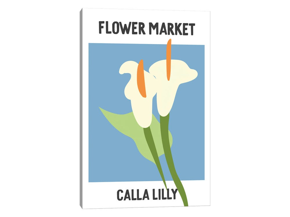 Flower Market Poster Calla Lilly C - Canvas Artwork