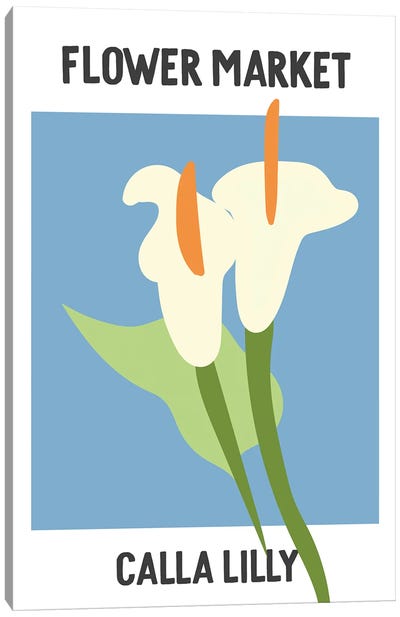 Flower Market Poster Calla Lilly Canvas Art Print - Lily Art