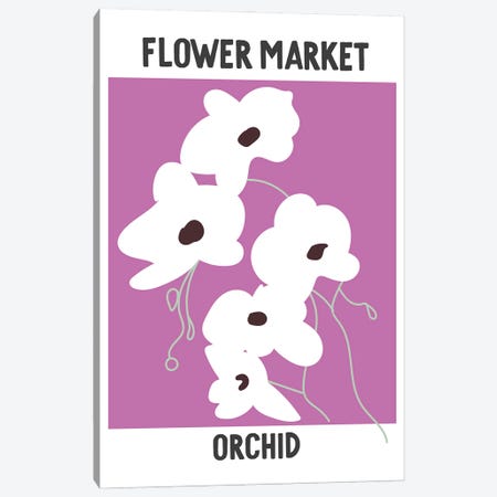 Flower Market Poster Orchid Canvas Print #MSD253} by Mambo Art Studio Canvas Print