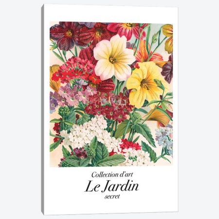 Le Jardin Classic Art Flower Bouquet Canvas Print #MSD259} by Mambo Art Studio Canvas Art Print