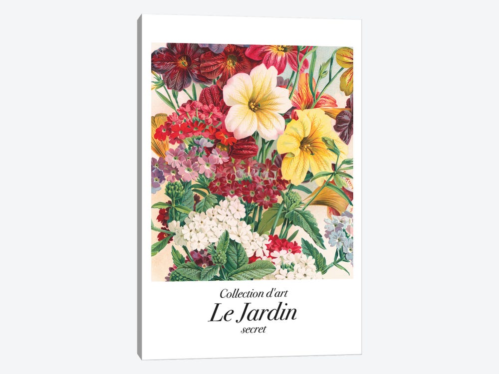 Le Jardin Classic Art Flower Bouquet by Mambo Art Studio 1-piece Canvas Art Print
