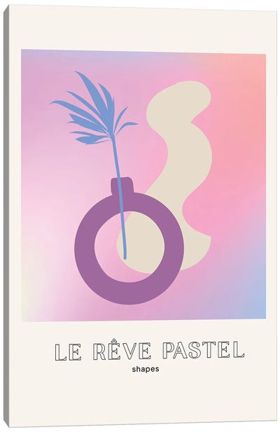 Le Reve Pastel Dream Vase Plants Shapes Canvas Art Print - Y2K
