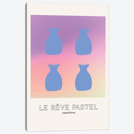 Le Reve Pastel Dream Vases Gradients Canvas Print #MSD261} by Mambo Art Studio Canvas Wall Art