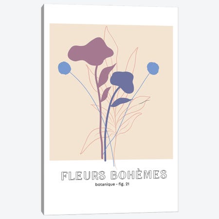 Fleur Bohemes Boho Flowers Canvas Print #MSD263} by Mambo Art Studio Canvas Art