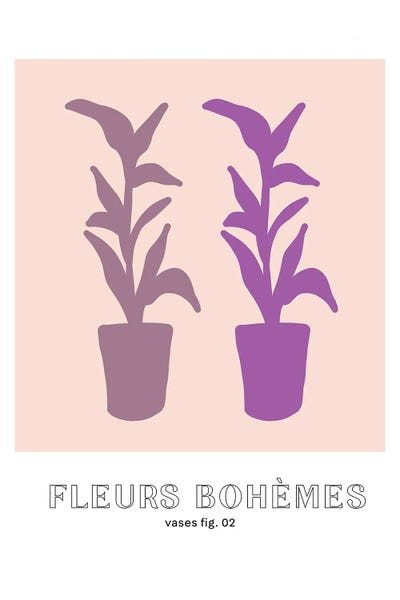 Mambo Art Studio: Fleur Bohemes Boho Flowers Botanique Lilac by Mambo Art Studio