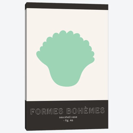 Formes Bohemes Bohemian Shape Green Canvas Print #MSD265} by Mambo Art Studio Art Print