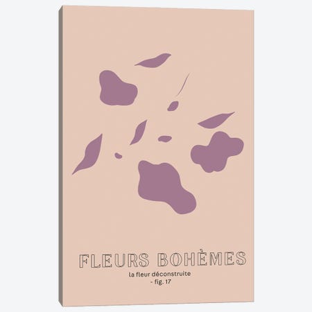 Fleur Bohemes Boho Flowers Lilac Canvas Print #MSD266} by Mambo Art Studio Art Print
