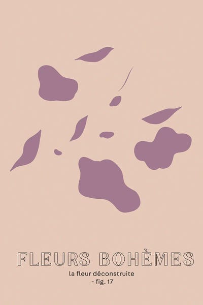 Mambo Art Studio: Fleur Bohemes Boho Flowers Lilac by Mambo Art Studio