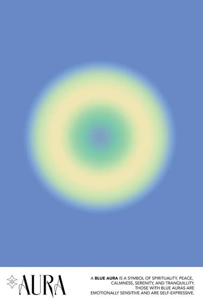 Auras: Aura Blue Poster by Mambo Art Studio