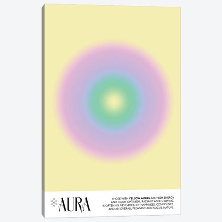 Aura Yellow Poster Canvas Print #MSD269} by Mambo Art Studio Canvas Art