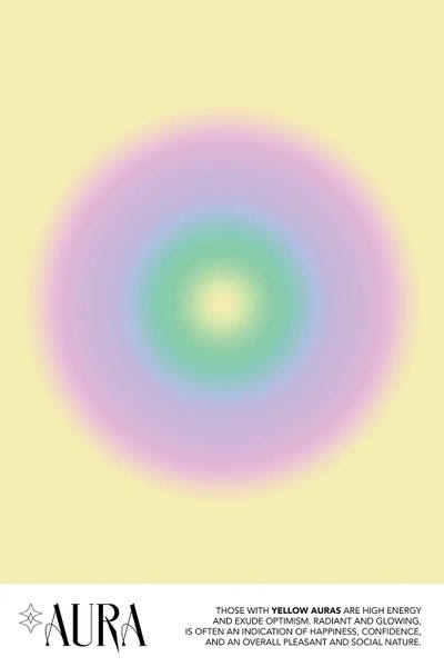 Auras: Aura Yellow Poster by Mambo Art Studio