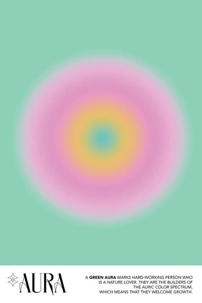 Auras: Aura Green Poster by Mambo Art Studio