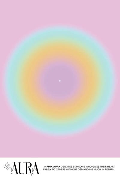 Aura Pink Poster by Mambo Art Studio multi panel art