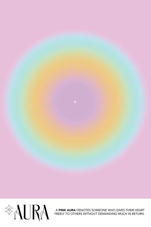 Aura Pink Poster by Mambo Art Studio wall art