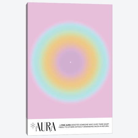 Aura Pink Poster Canvas Print #MSD271} by Mambo Art Studio Canvas Art Print