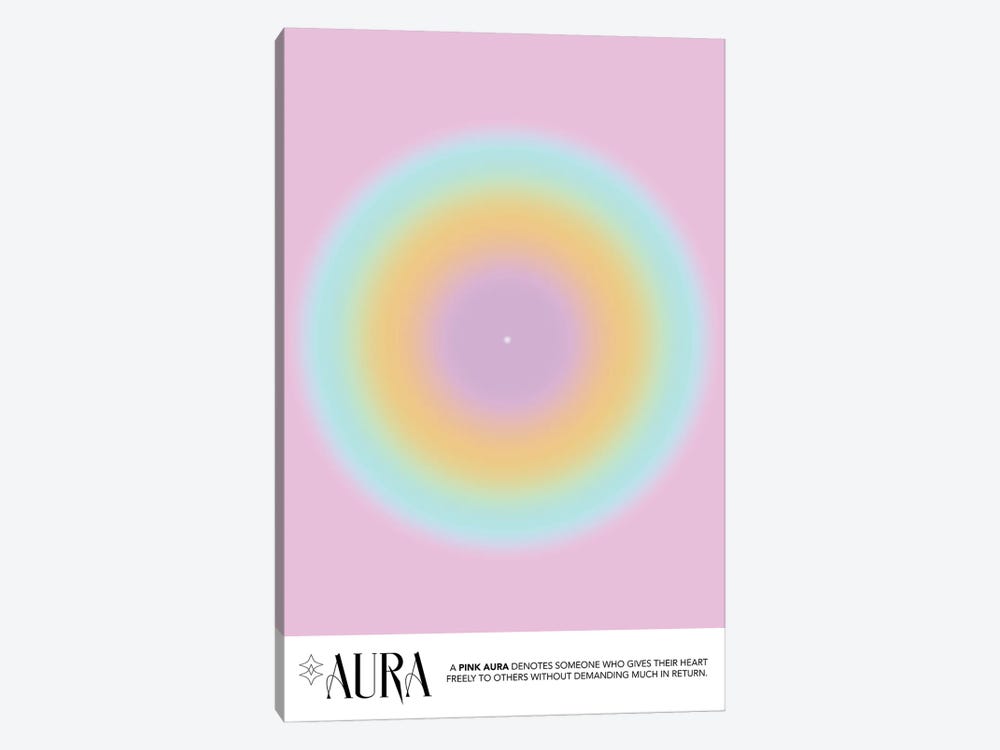 Aura Pink Poster by Mambo Art Studio 1-piece Canvas Art Print
