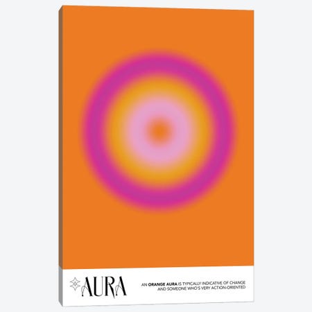 Aura Orange Poster Canvas Print #MSD272} by Mambo Art Studio Canvas Art Print