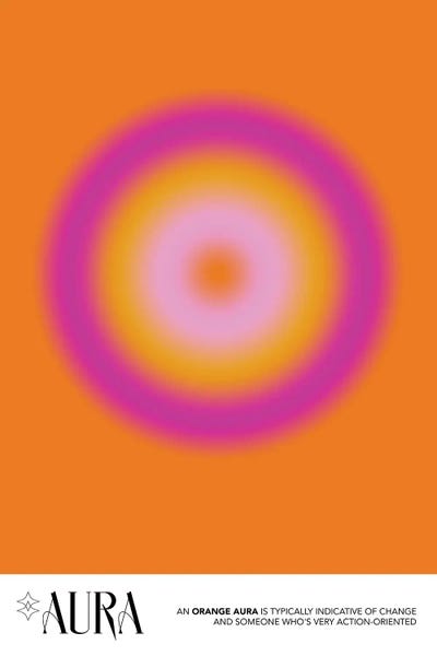 Auras: Aura Orange Poster by Mambo Art Studio