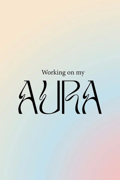 Working On My Aura Gradient by Mambo Art Studio metal wall art