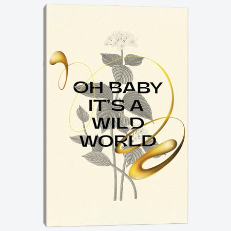 Oh Baby It's A Wild World Flowers Canvas Print #MSD284} by Mambo Art Studio Art Print