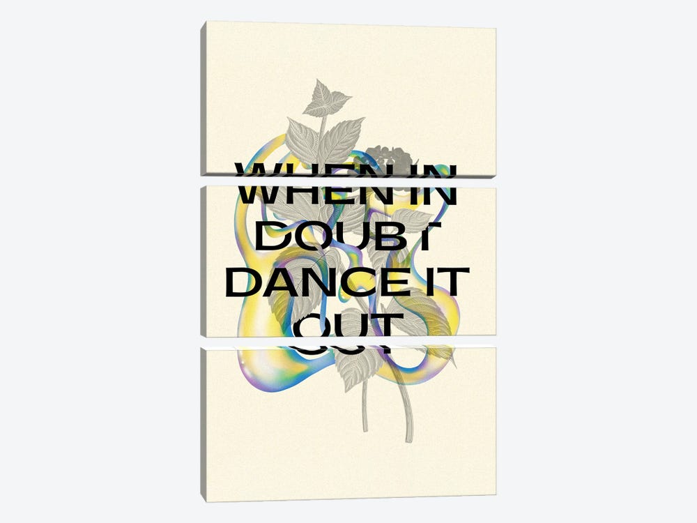 When In Doubt Dance It Out by Mambo Art Studio 3-piece Canvas Artwork