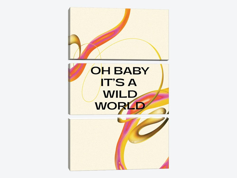 It's A Wild World by Mambo Art Studio 3-piece Canvas Art Print