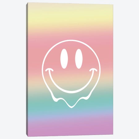 Happy Acid Emoji Canvas Print #MSD298} by Mambo Art Studio Canvas Art Print