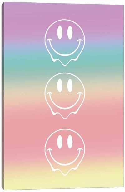 Acid Smiley Emoji Canvas Art Print - Mambo Art Studio