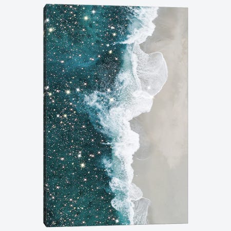 Glitter Aerial Beach Canvas Print #MSD2} by Mambo Art Studio Art Print