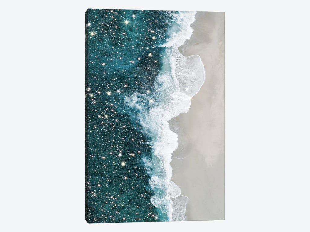 Glitter Aerial Beach by Mambo Art Studio 1-piece Canvas Art Print