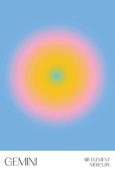 Gemini: Gemini Zodiac Sign by Mambo Art Studio