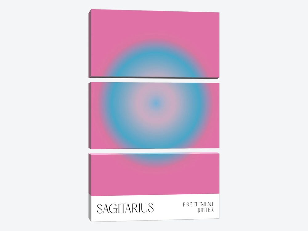 Sagitarius Zodiac Sign by Mambo Art Studio 3-piece Art Print
