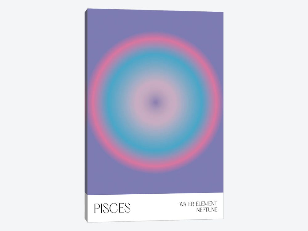 Pisces Zodiac Sign by Mambo Art Studio 1-piece Art Print