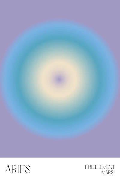 Zodiac: Aries Zodiac Sign by Mambo Art Studio