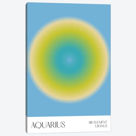 Aquarius Zodiac Sign Canvas Print #MSD321} by Mambo Art Studio Canvas Art Print