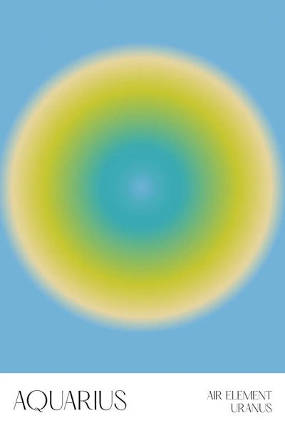 Aquarius: Aquarius Zodiac Sign by Mambo Art Studio