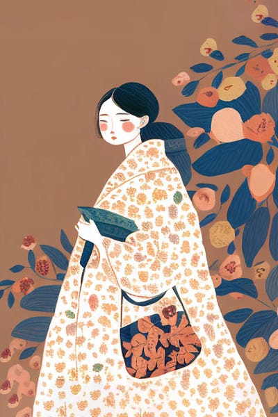 Girl With A Big Flower Dress