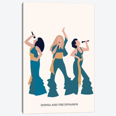 Donna And The Dynamos Abba Poster Mamma Mia Canvas Print #MSD341} by Mambo Art Studio Canvas Art Print