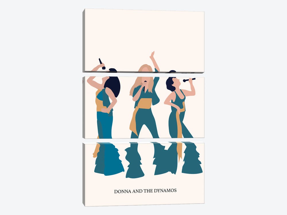 Donna And The Dynamos Abba Poster Mamma Mia by Mambo Art Studio 3-piece Canvas Art Print