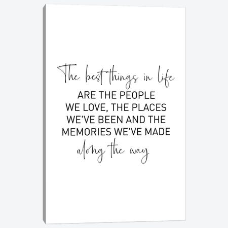 The Best Things In Life Quote Canvas Print #MSD360} by Mambo Art Studio Art Print