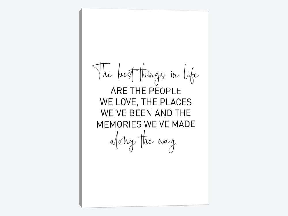 The Best Things In Life Quote by Mambo Art Studio 1-piece Canvas Wall Art