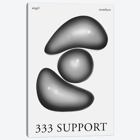 Angel Numbers Support 333 Canvas Print #MSD368} by Mambo Art Studio Canvas Art Print