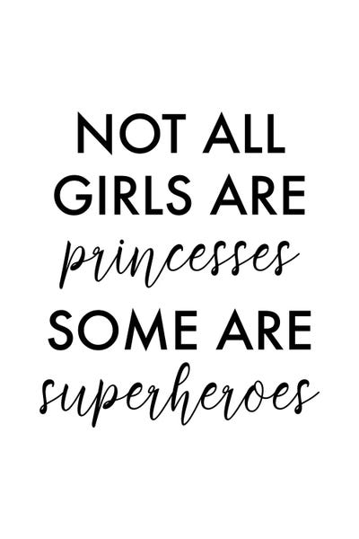 All Girls Are Superheroes by Mambo Art Studio metal wall art