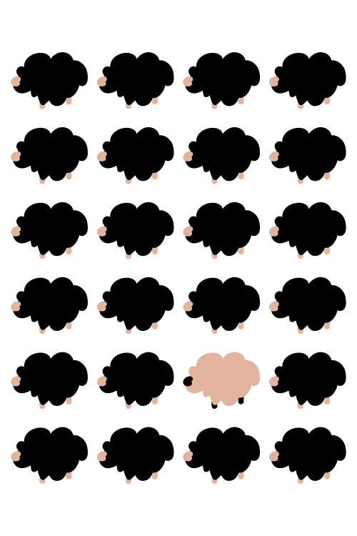 The Pink Sheep by Mambo Art Studio wall art
