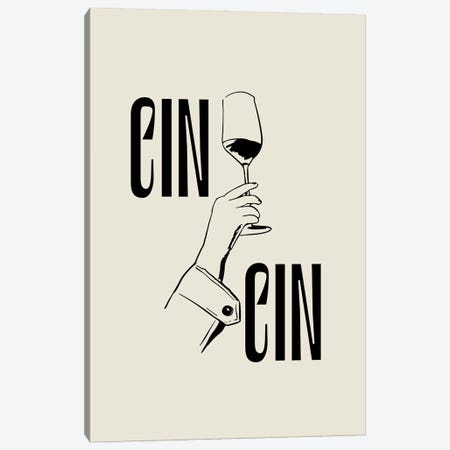 Cin Cin Wine, Vino Line Art Illustration Canvas Print #MSD426} by Mambo Art Studio Canvas Print