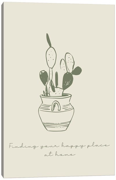 Finding Your Happy Place At Home Canvas Art Print - Mambo Art Studio