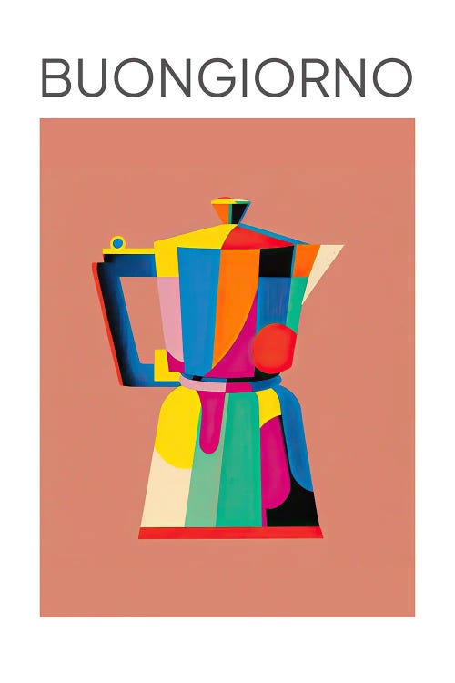 Colourful Moka Espresso Italian Coffee Maker Buongiorno